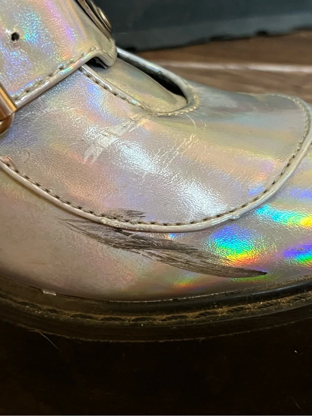 Demonia Swing 230 Holographic Platform Boots